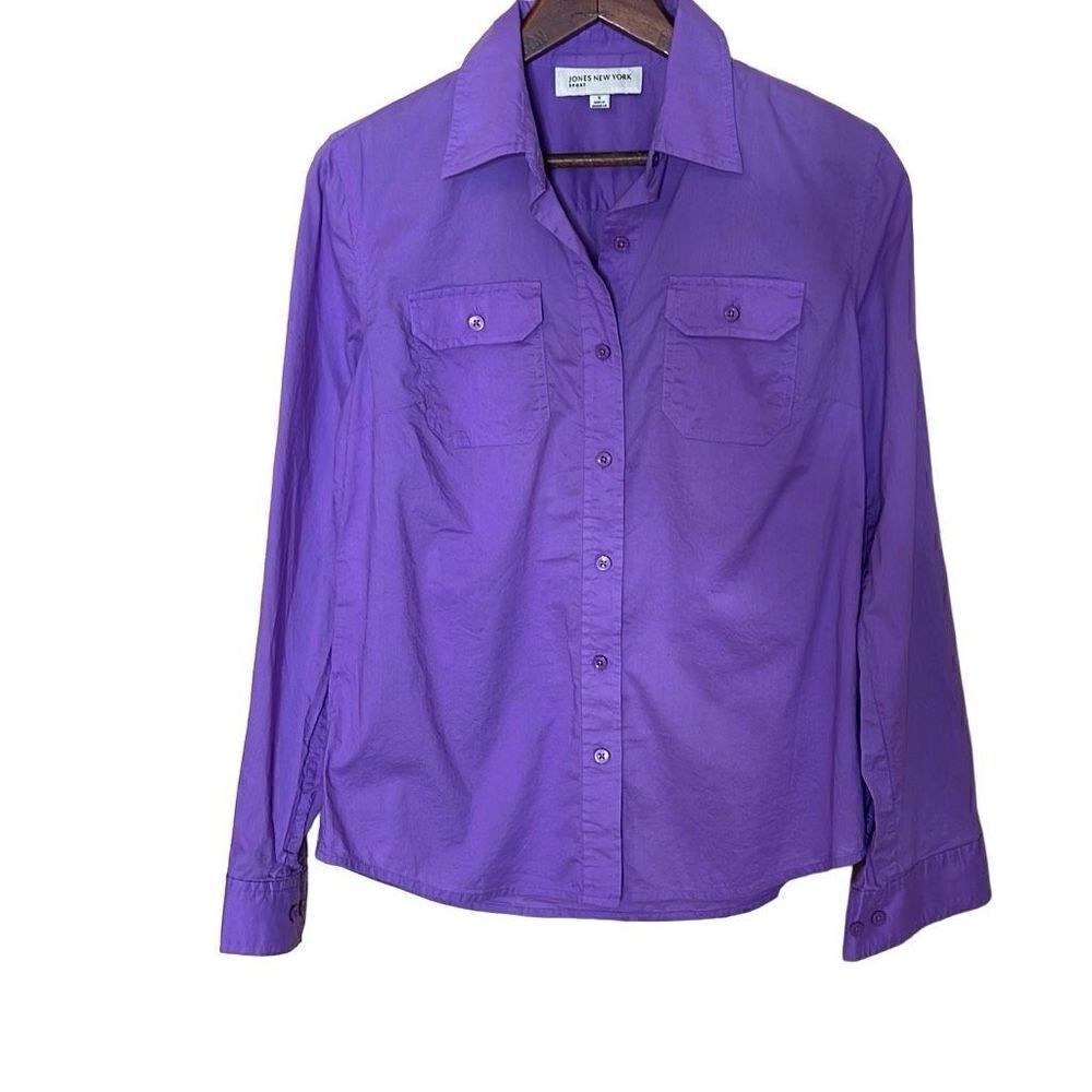 Jones New York Purple Button Down Shirt